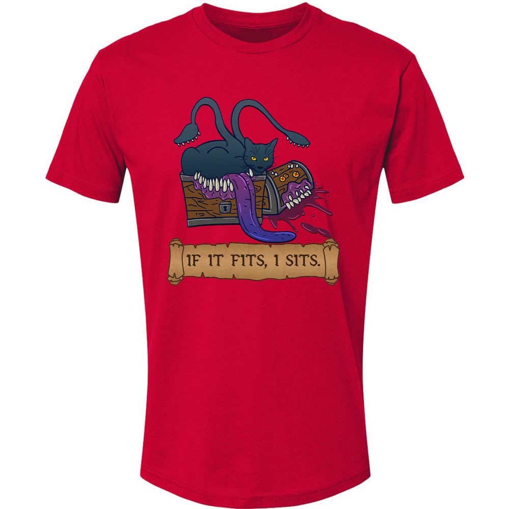 If It Fits I Sits Premium Unisex T-Shirt - Red - 6
