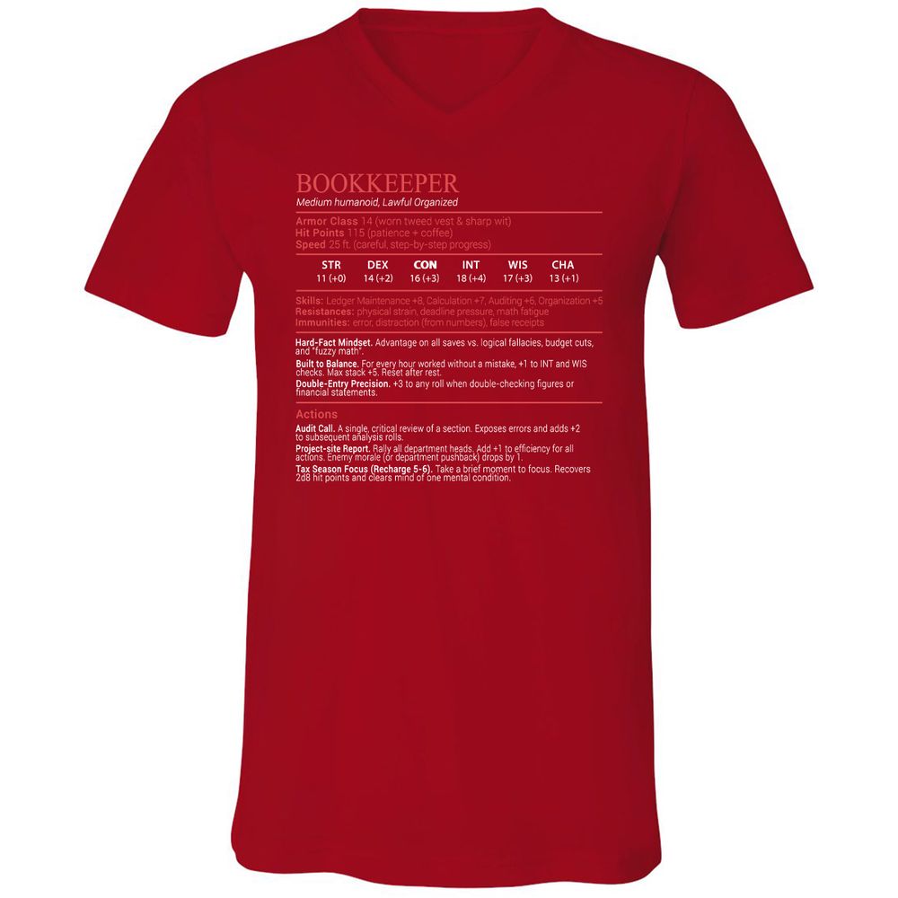 Bookkeepper Stats Block - Red - 6