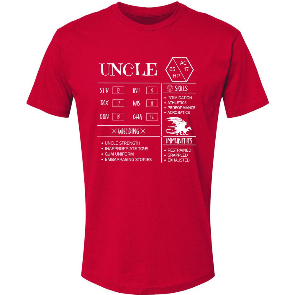 Uncle Stats 2 Premium Unisex T-Shirt - Red - 6