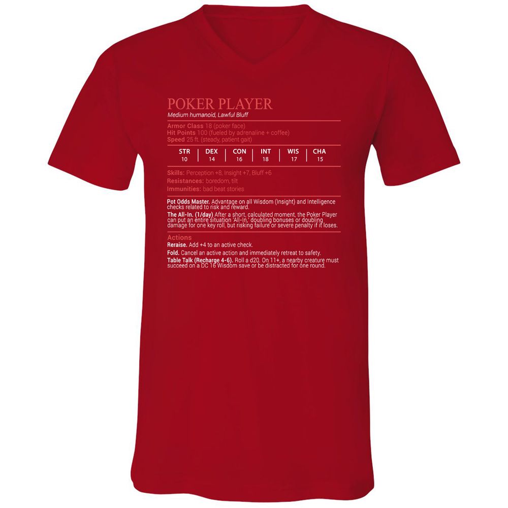 Poker Player Stats Block - Red - 6