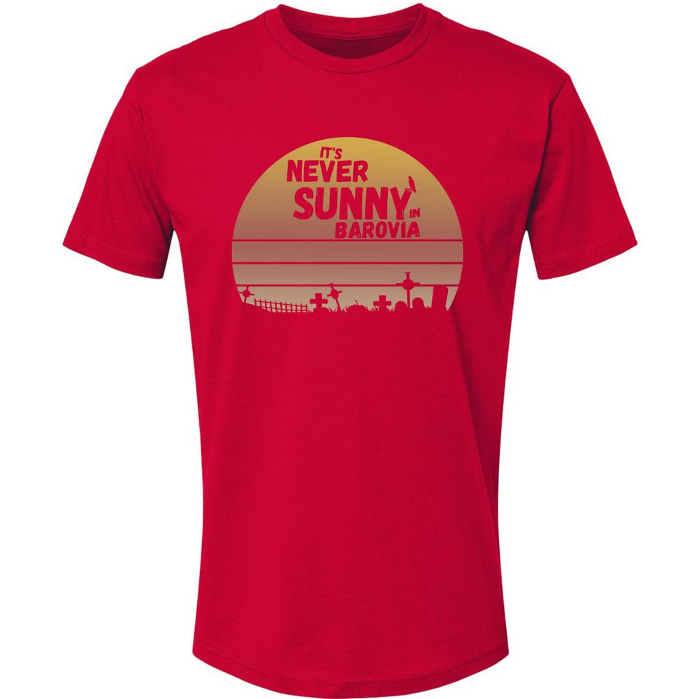 Vintage It's Never Sunny In Barovia Premium Unisex T-Shirt - Red - 6