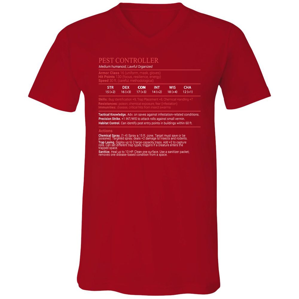 Pest Controller Stats Block - Red - 6