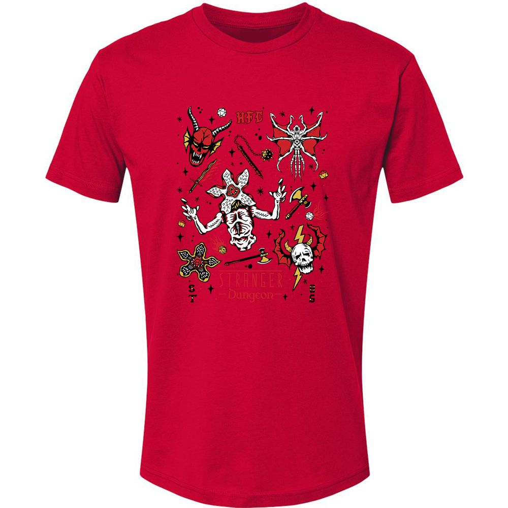 STRANGER DUNGEON Premium Unisex T-Shirt - Red - 6