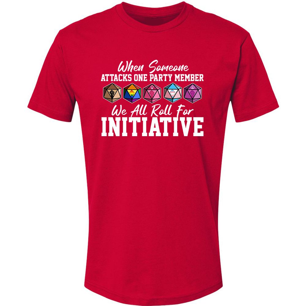 LGBT Roll For Initiative Premium Unisex T-Shirt - Red - 6