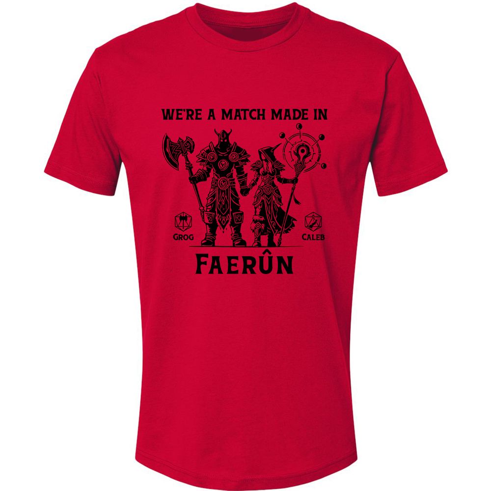 Custom DnD Class Couple Premium Unisex T-Shirt - Red - 6