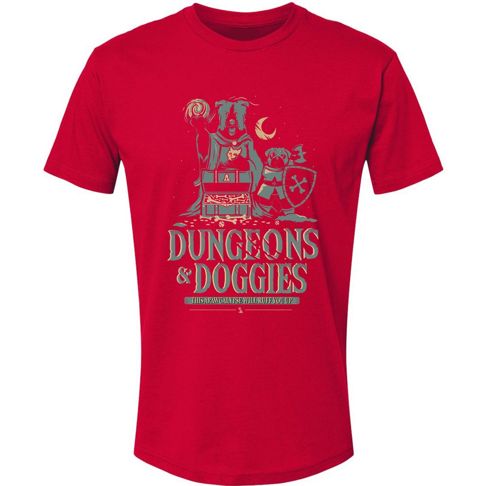 Dungeons & Doggies Premium Unisex T-Shirt - Red - 6