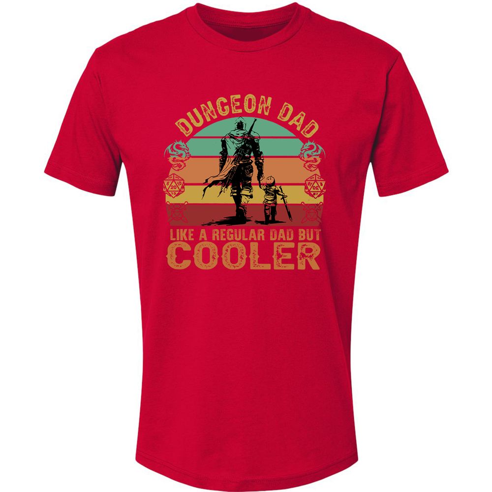 Dungeon Dad Like A Regular Dad Premium Unisex T-Shirt - Red - 6