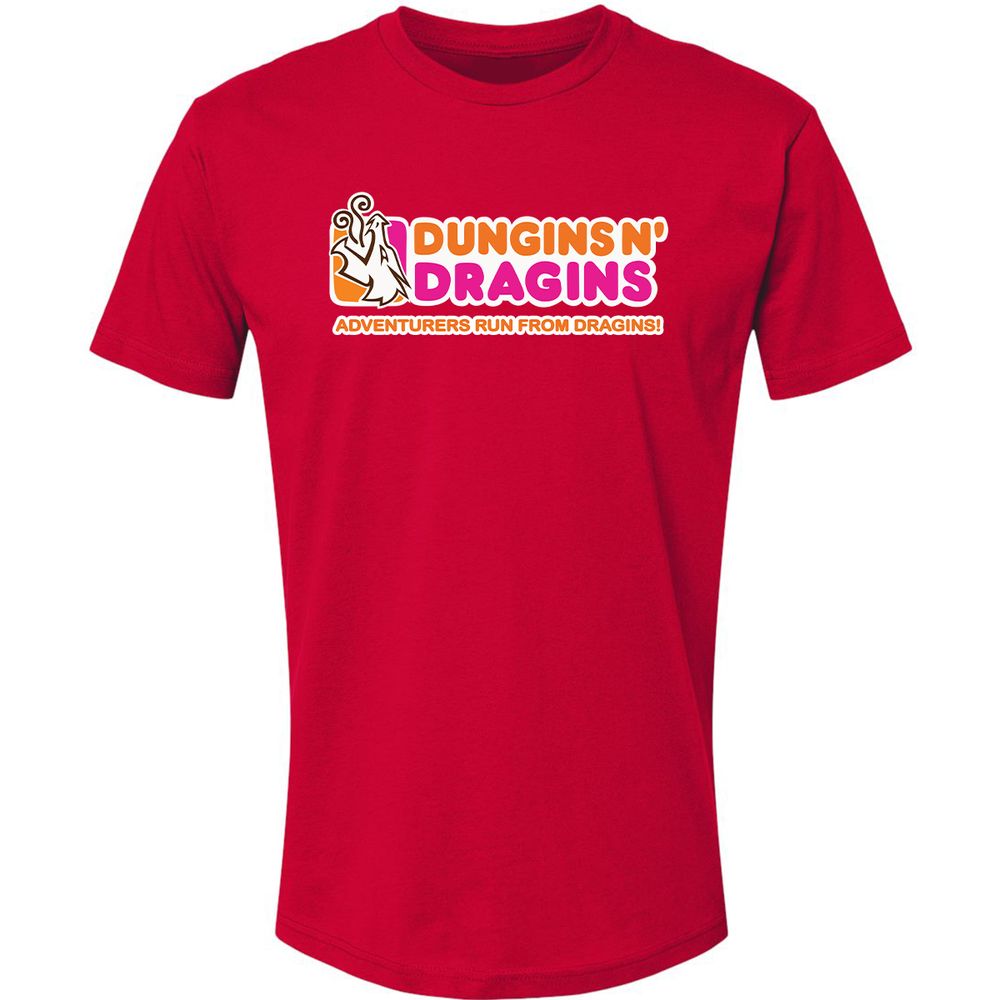 Dungins & Dragins Premium Unisex T-Shirt - Red - 6