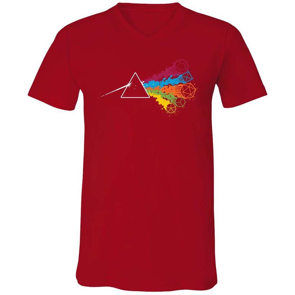 Dark Side Of The Dices Unisex V-Neck T-Shirt - Red - 6
