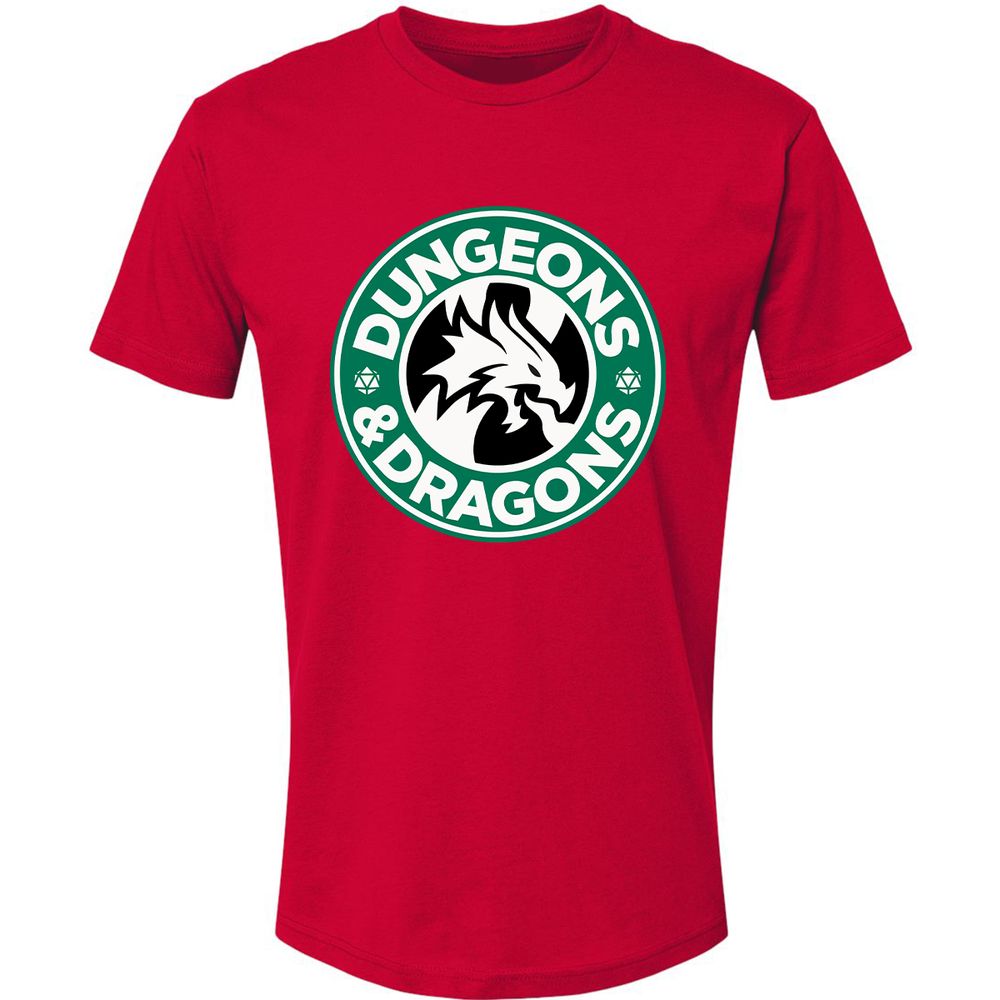 D&D Coffee Premium Unisex T-Shirt - Red - 6