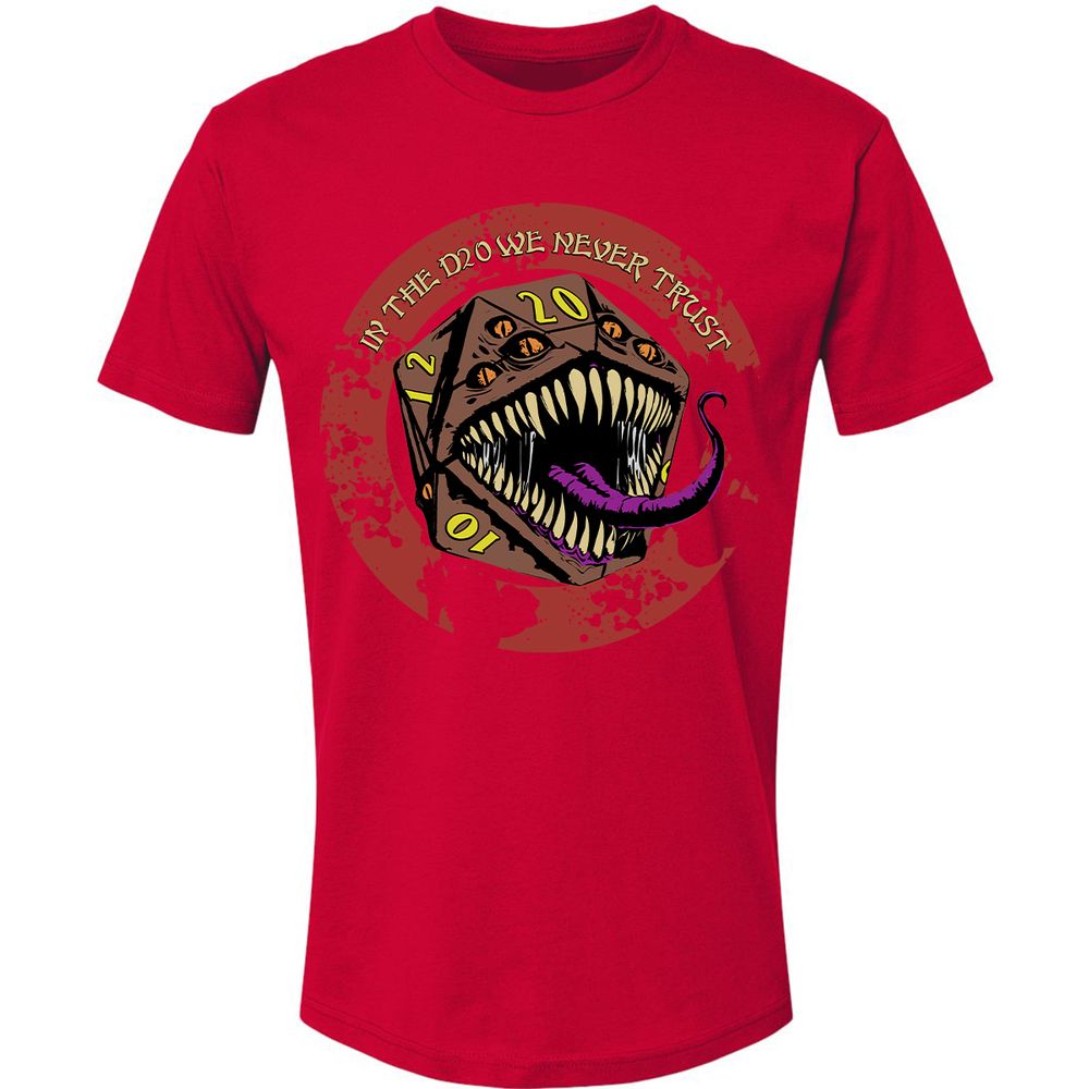 In The D20 We Never Trust Premium Unisex T-Shirt - Red - 6