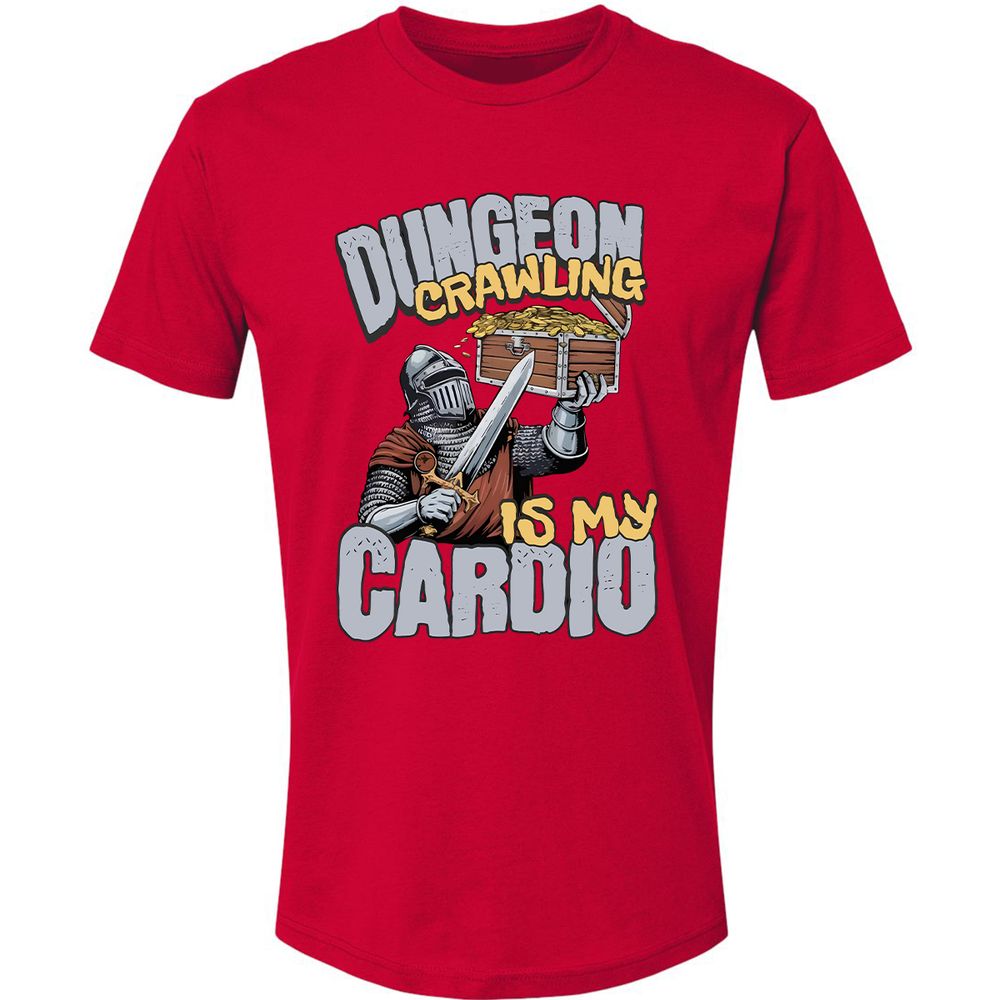 Dungeon Crawling Is My Cardio Premium Unisex T-Shirt - Red - 6