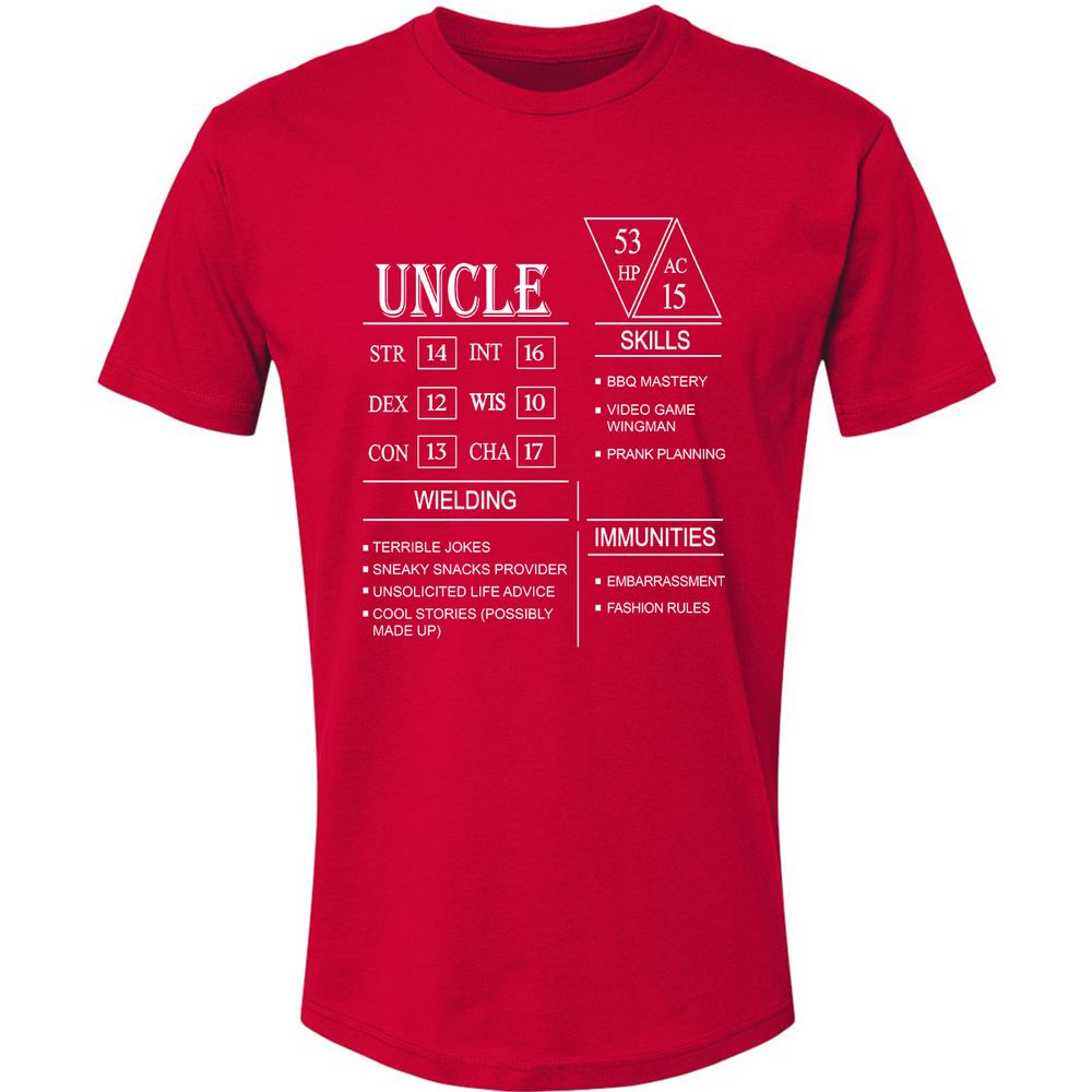 Uncle Stats Premium Unisex T-Shirt - Red - 6