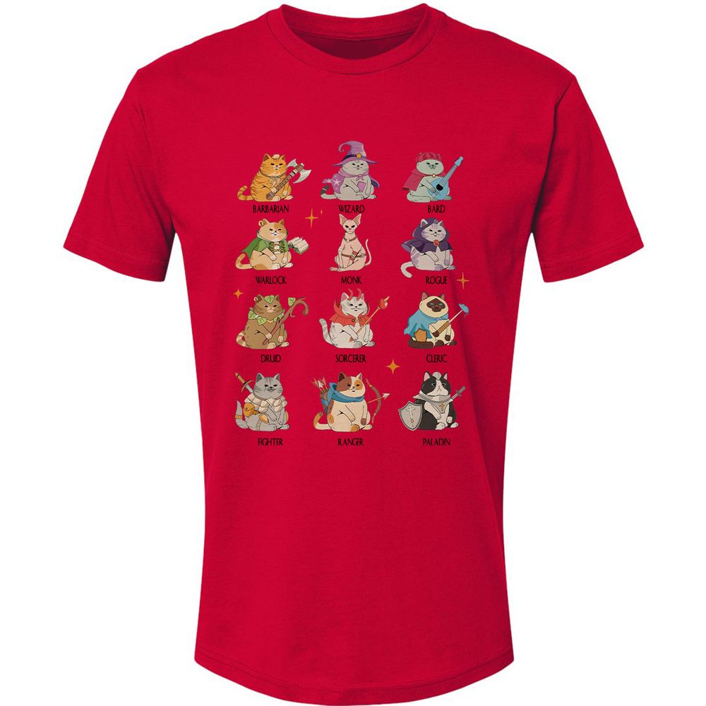 Dungeons And Cats Premium Unisex T-Shirt - Red - 6