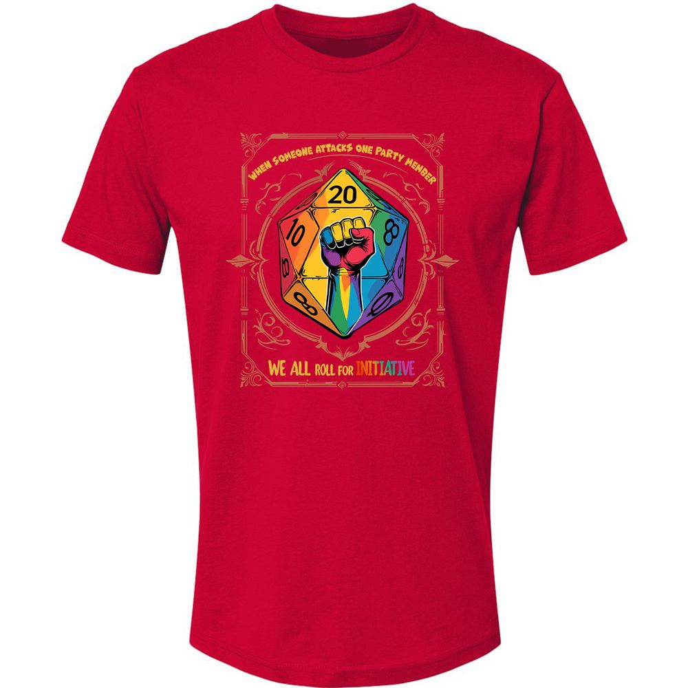 Roll For Initiative Premium Unisex T-Shirt - Red - 6