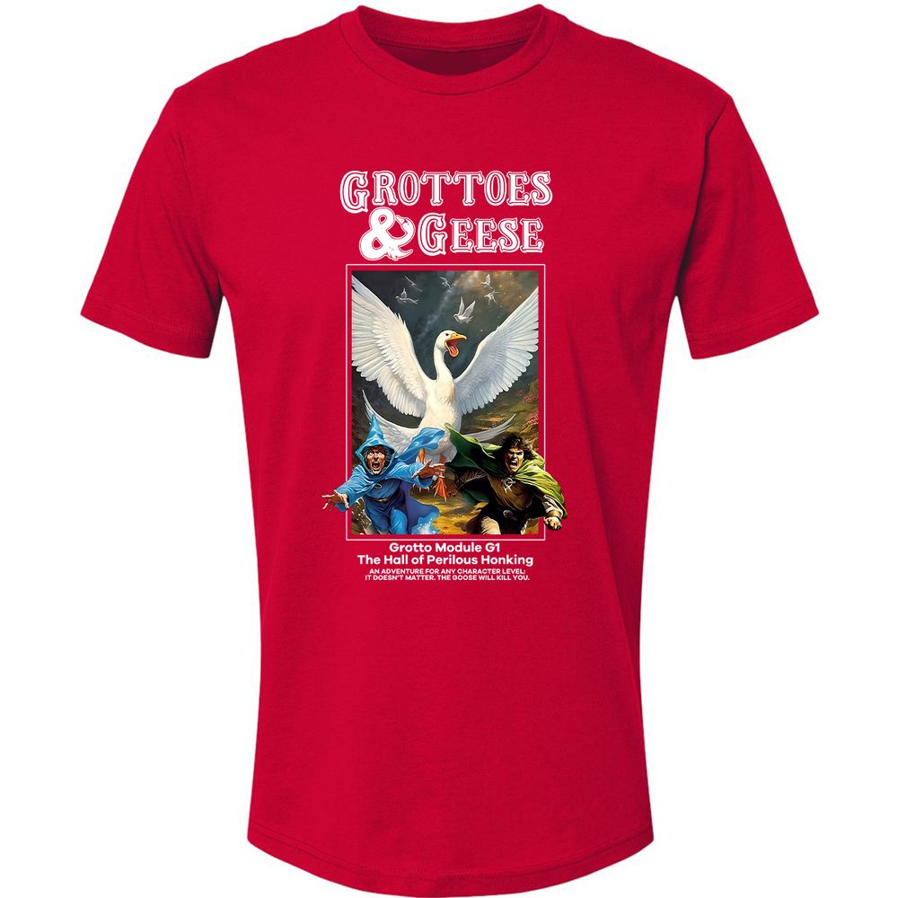 Grottoes & Geese Premium Unisex T-Shirt - Red - 6