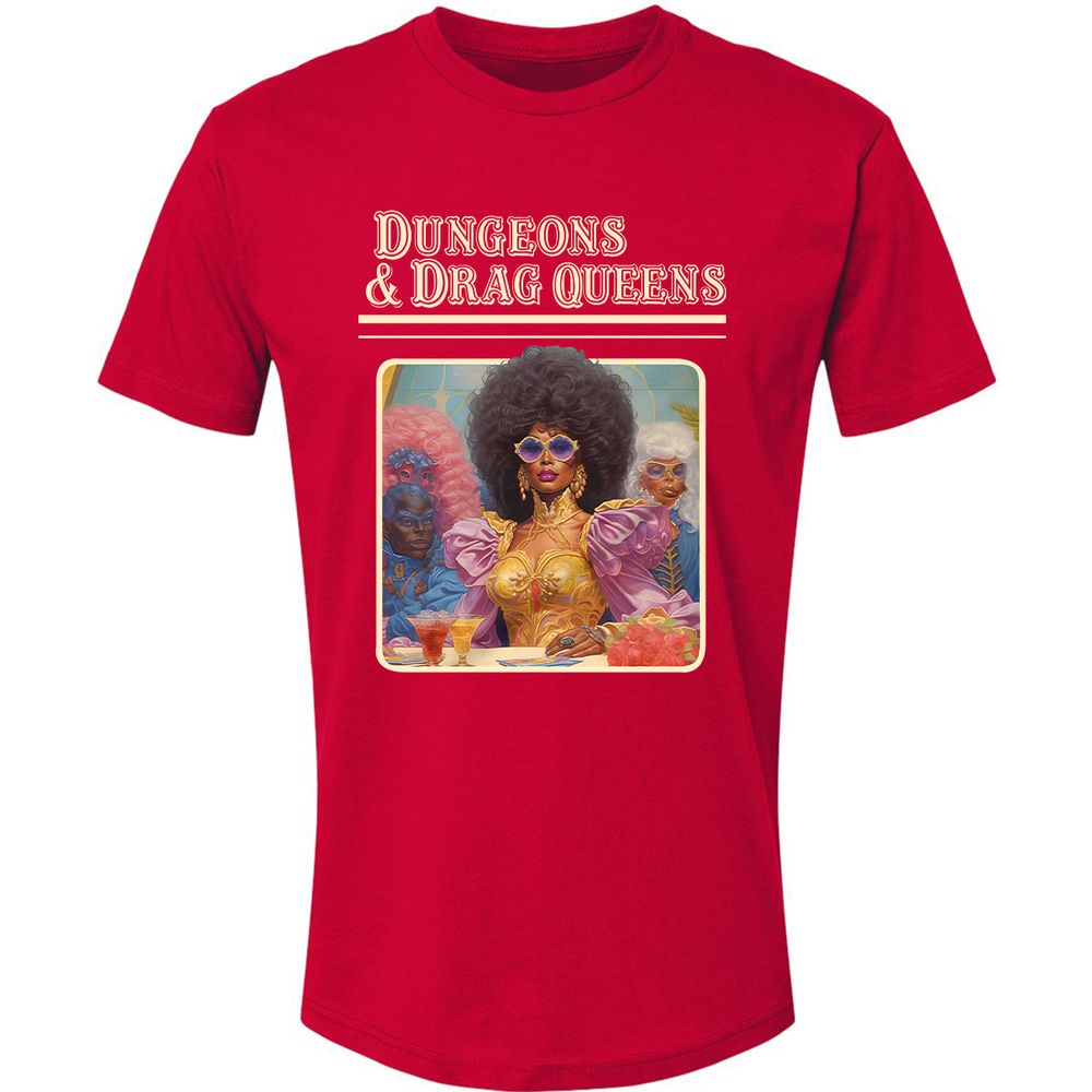 Dungeons & Drag Queens Premium Unisex T-Shirt - Red - 6