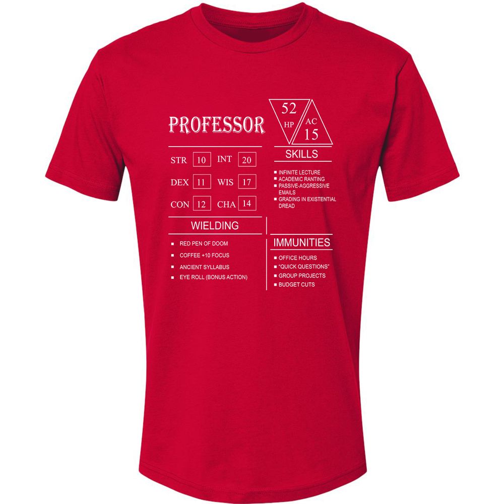 Professor New Premium Unisex T-Shirt - Red - 6