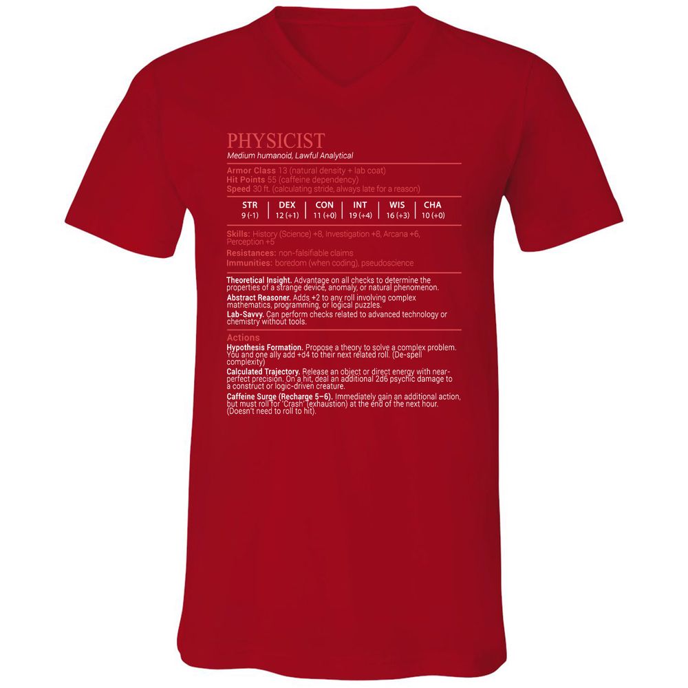 Physicist Stats Block - Red - 6