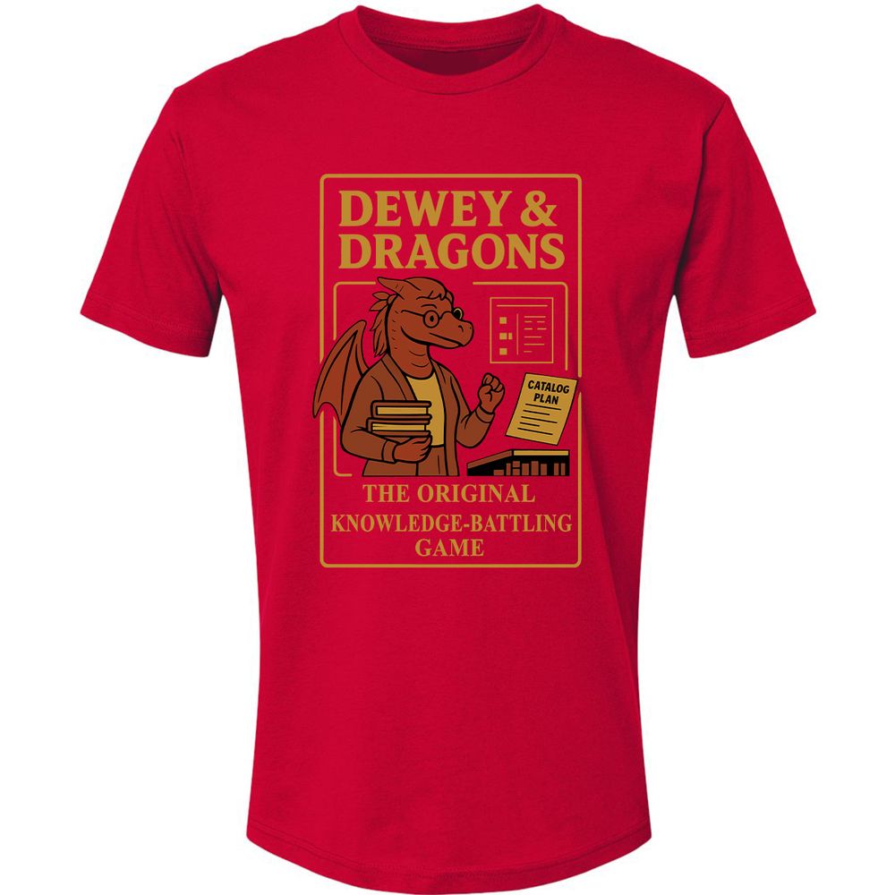 Dewey & Dragons Premium Unisex T-Shirt - Red - 6