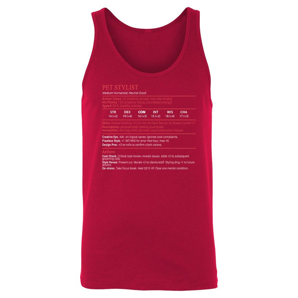 Pet Stylist Stats Block - Red - 6