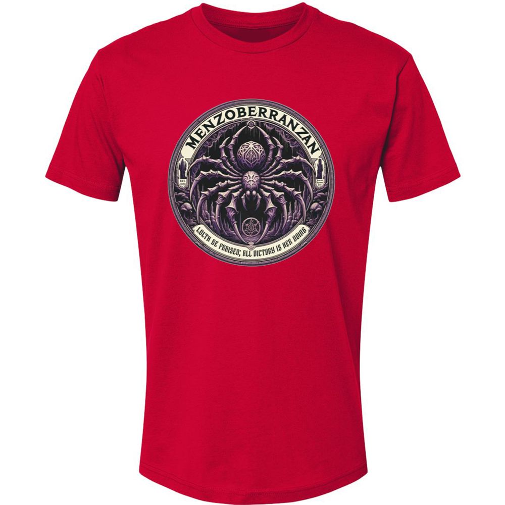 Menzoberranzan Lolth Be Praised Premium Unisex T-Shirt - Red - 6
