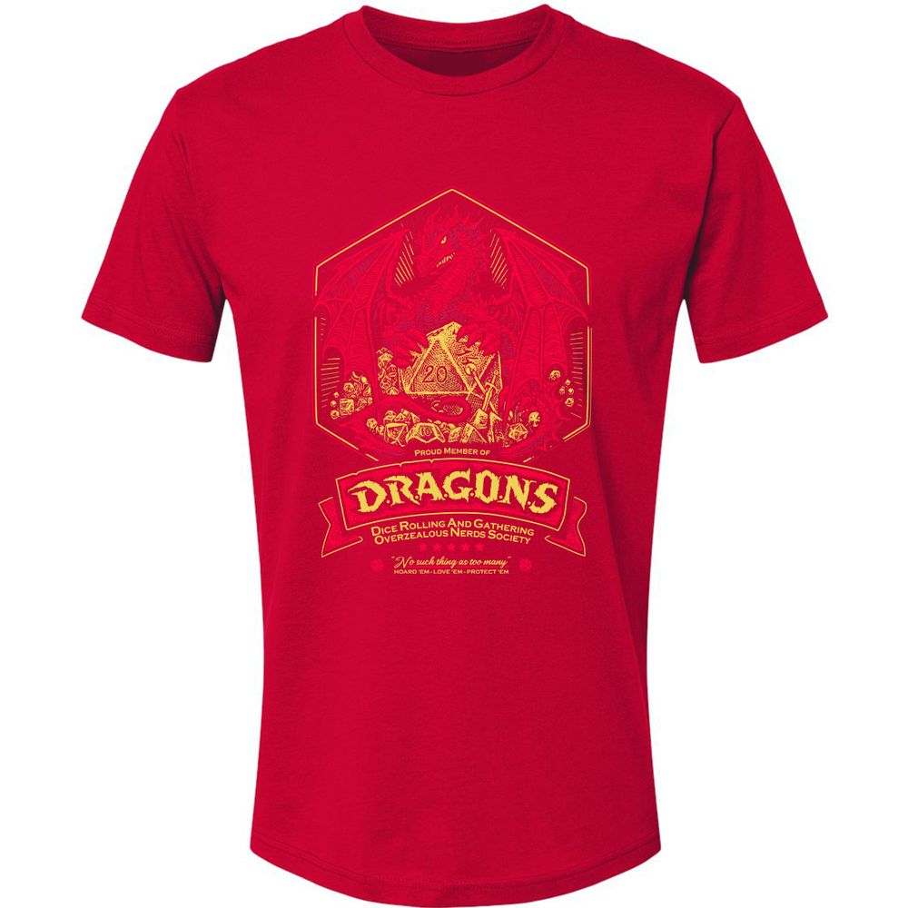 Fantasy Dragon With Dice - Red - 6