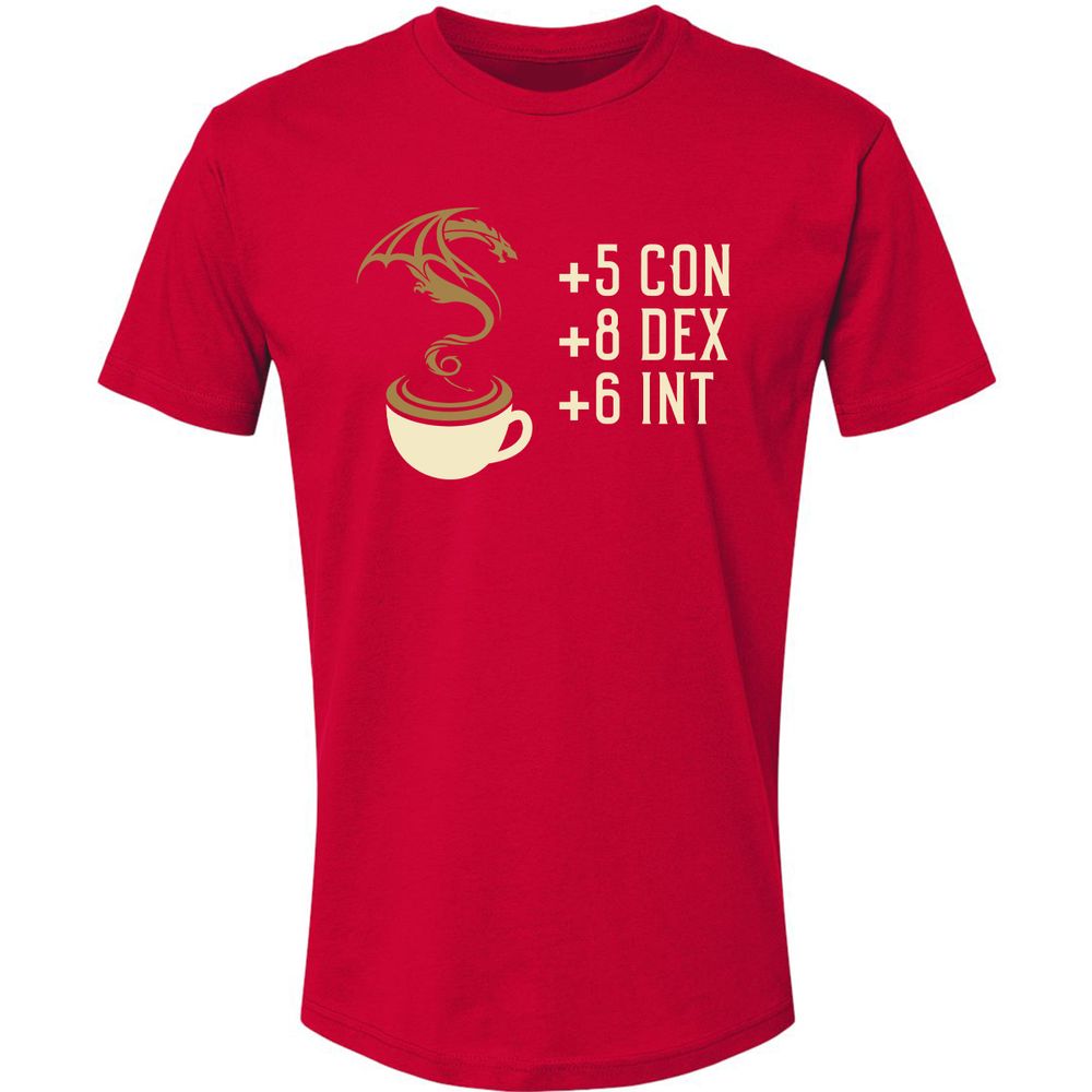 Coffee Dragon Premium Unisex T-Shirt - Red - 6