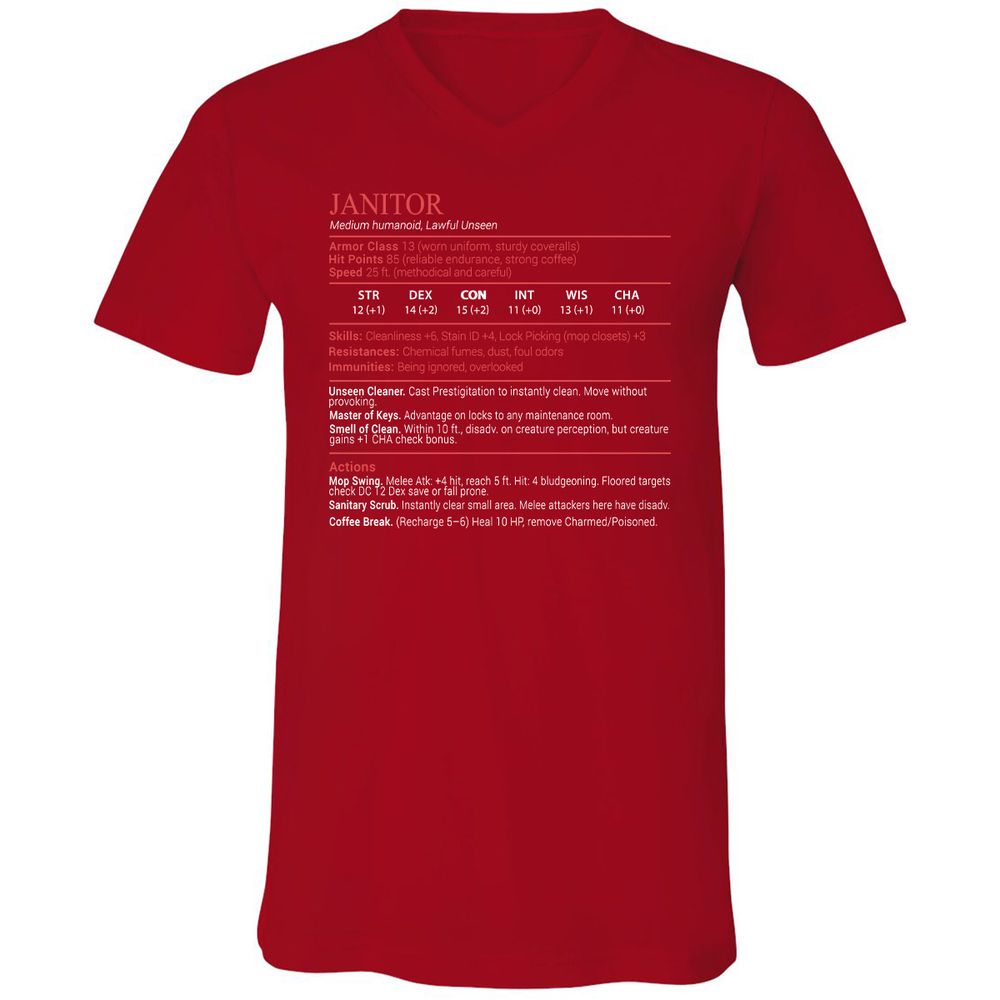 Janitor Stats Block - Red - 6