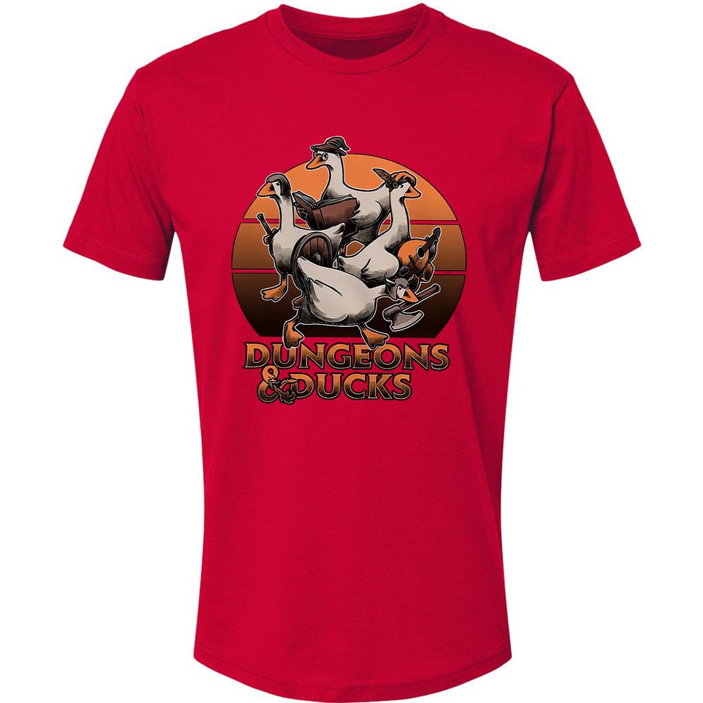 Dungeons And Ducks Premium Unisex T-Shirt - Red - 6