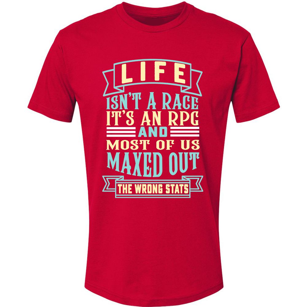 Life Is A RPG Premium Unisex T-Shirt - Red - 6