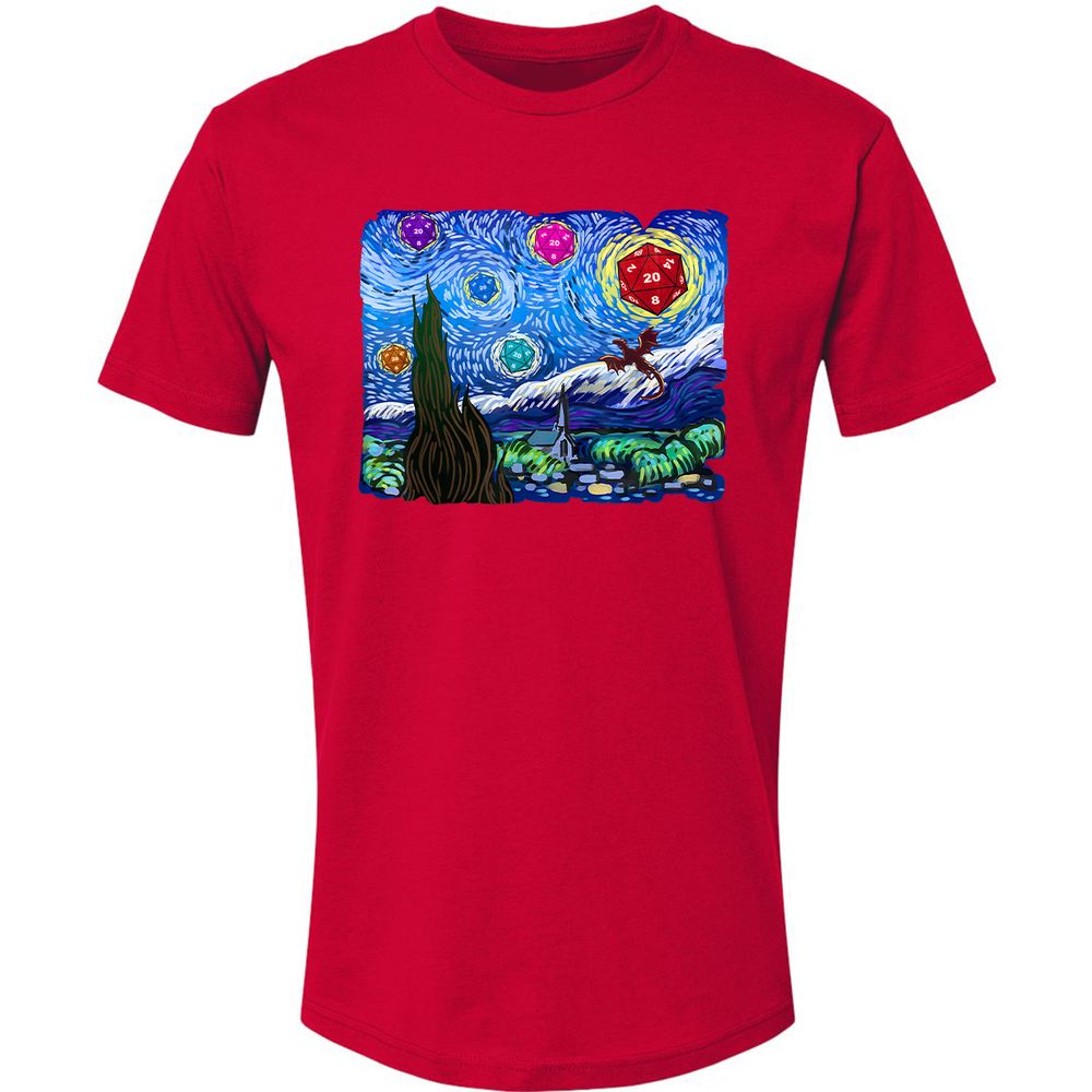 Dragon Starry Night Premium Unisex T-Shirt - Red - 6
