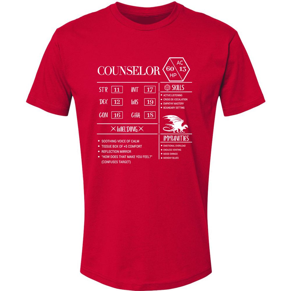 Counselor New Premium Unisex T-Shirt - Red - 6