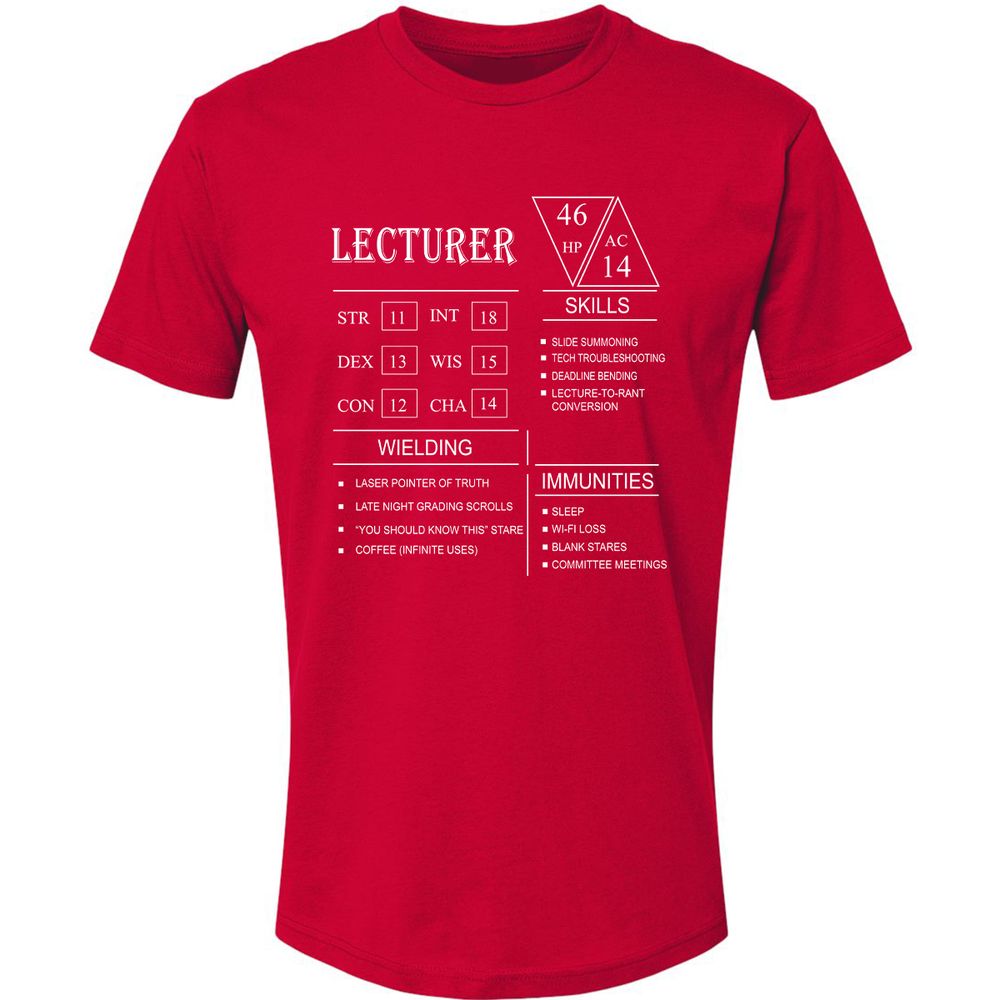 Lecturer New Premium Unisex T-Shirt - Red - 6