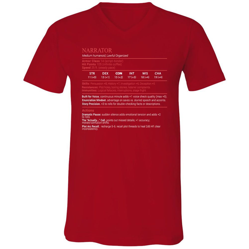 Narrator Stats Block - Red - 6