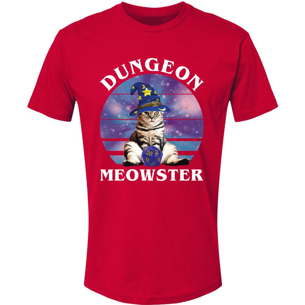 Dungeon Meowster Vintage Premium Unisex T-Shirt - Red - 6