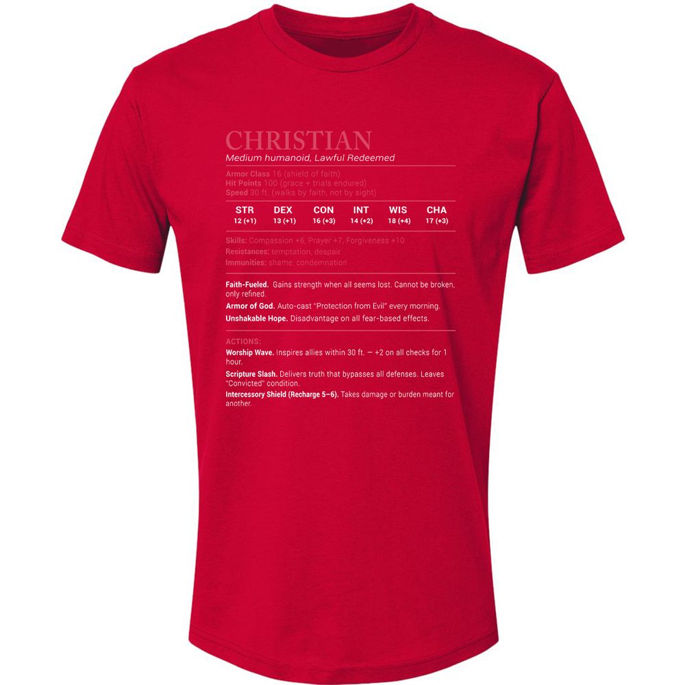 Chistian Stats Premium Unisex T-Shirt - Red - 6
