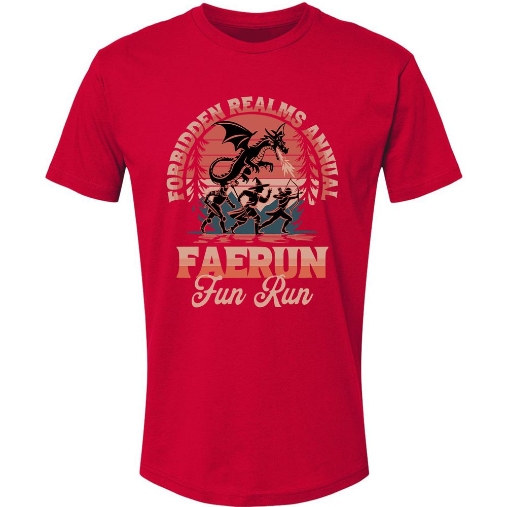 Faerun Fun Run Premium Unisex T-Shirt - Red - 6