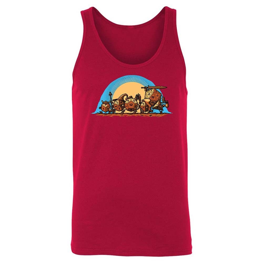 The Fellowship Of The Dice Unisex Jersey Tank - Red - 6