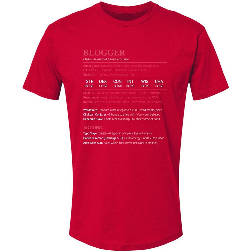 Blogger Premium Unisex T-Shirt - Red - 6