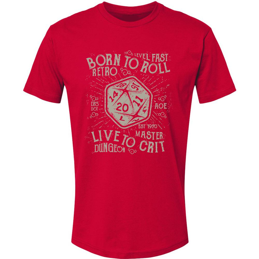 Born To Roll Live To Crit Premium Unisex T-Shirt - Red - 6
