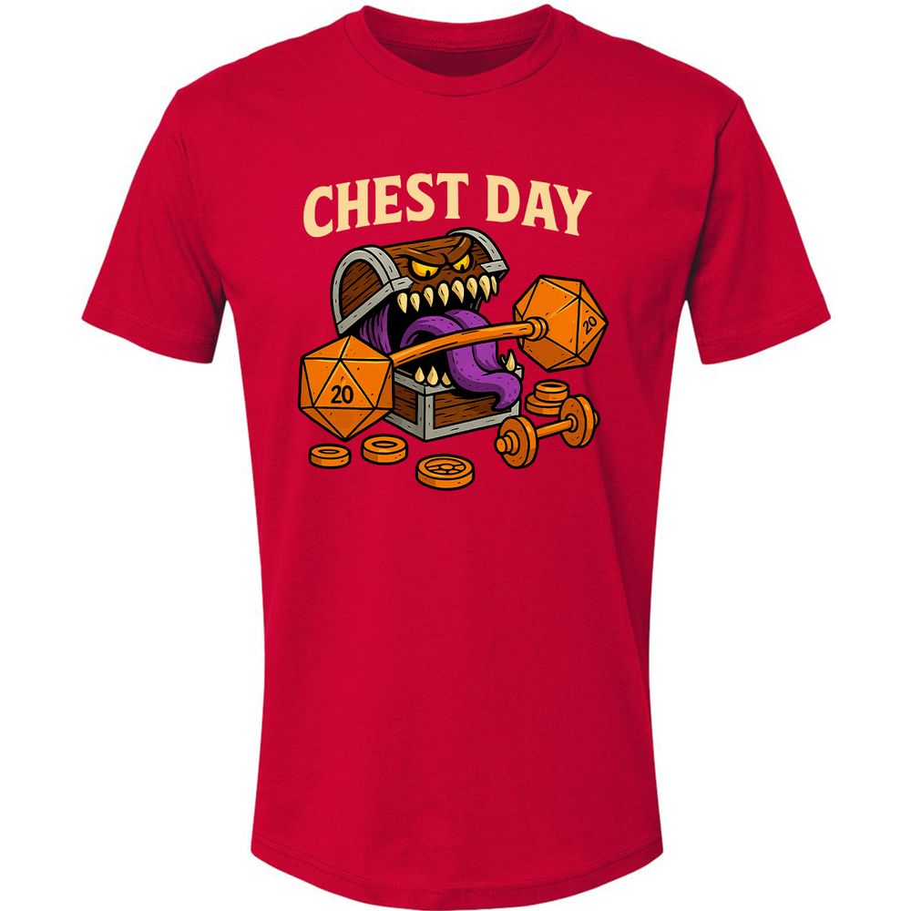 Chest Day Premium Unisex T-Shirt - Red - 6