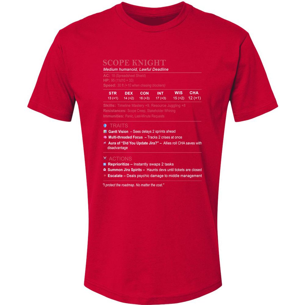PM Stats Premium Unisex T-Shirt - Red - 6