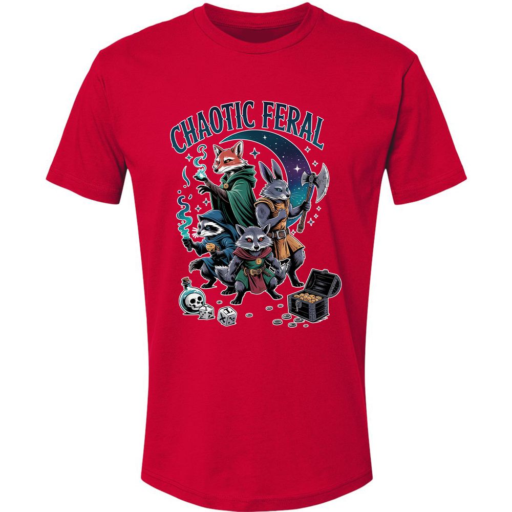Chaotic Feral Premium Unisex T-Shirt - Red - 6