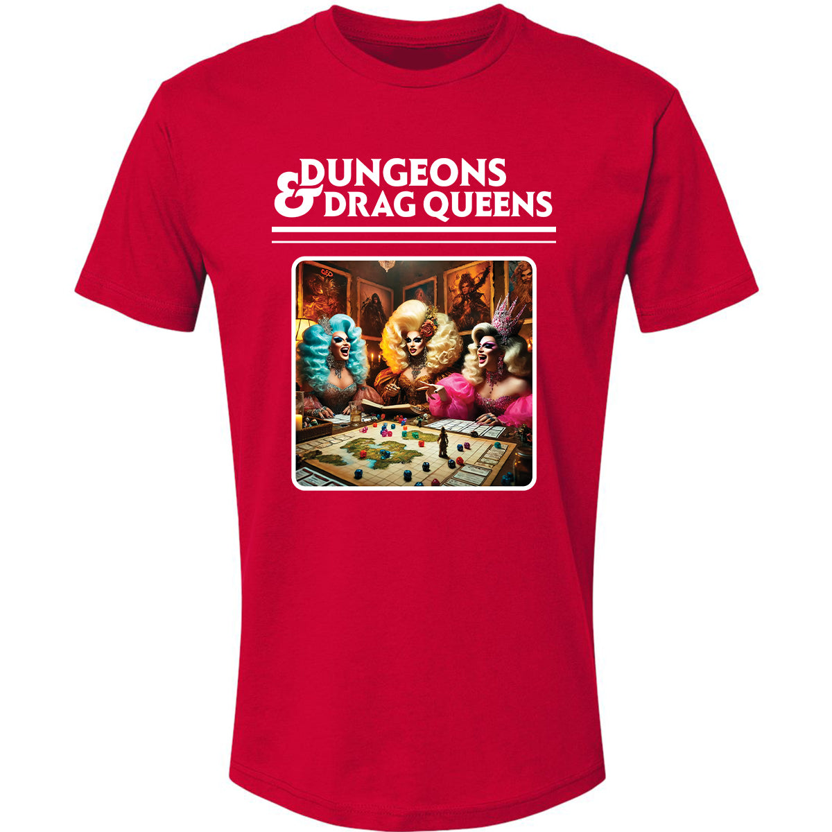 Dungeons & Drag Queens Premium Unisex T-Shirt - Red - 6