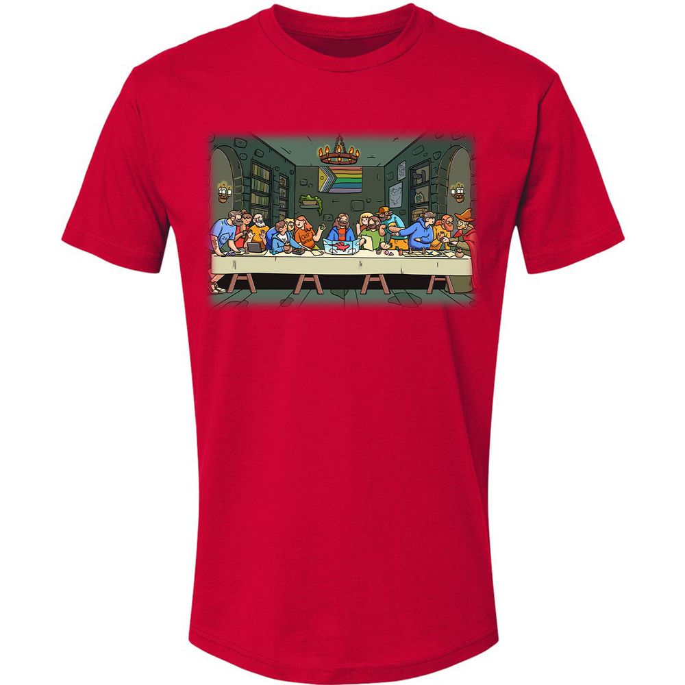 DnD Characters Pride Themed The Last Supper Shirt Premium Unisex T-Shirt - Red - 6