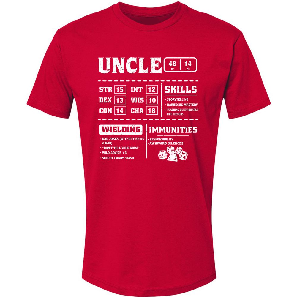 Uncle Stats Premium Unisex T-Shirt - Red - 6