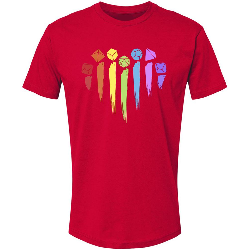 Dice Rainbow Heart Shape - Red - 6