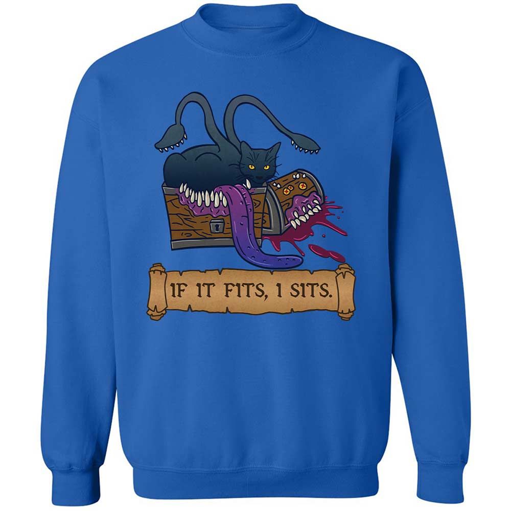 If It Fits I Sits Classic Unisex Sweatshirt - Royal - 6