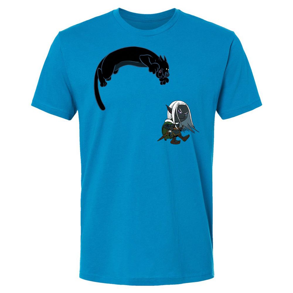 Drizzt and Guenhwyvar Premium Unisex T-Shirt - Turquoise - 6
